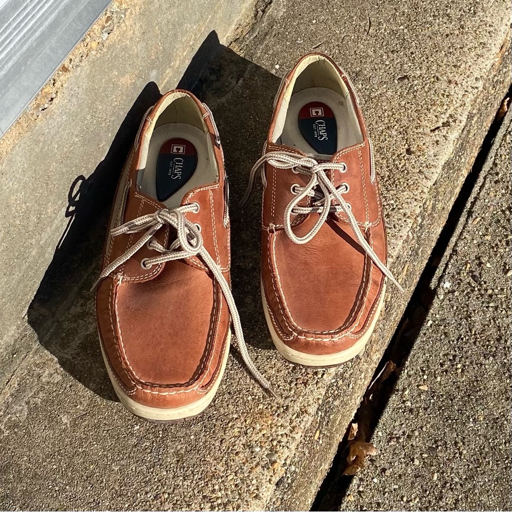 Chaps Loafer Boat Shoes Men’s Size 10.5.                Genuine Leather Classic